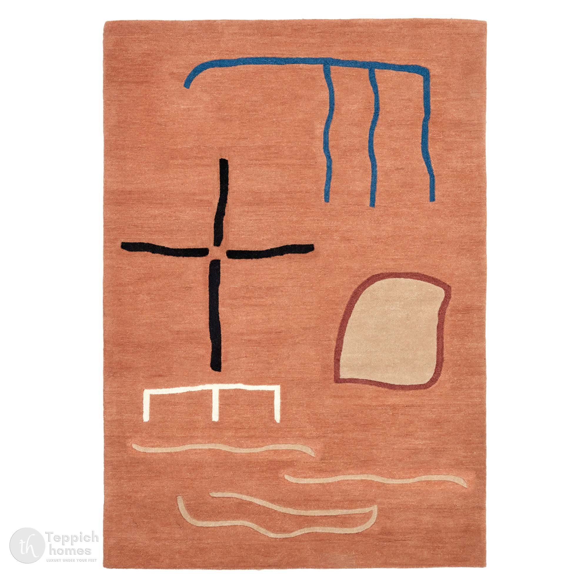 5x7 5x8 6x8 6x9 7x10 Tufting wool rug Rectangle area carpet Peach color Handmade rugs