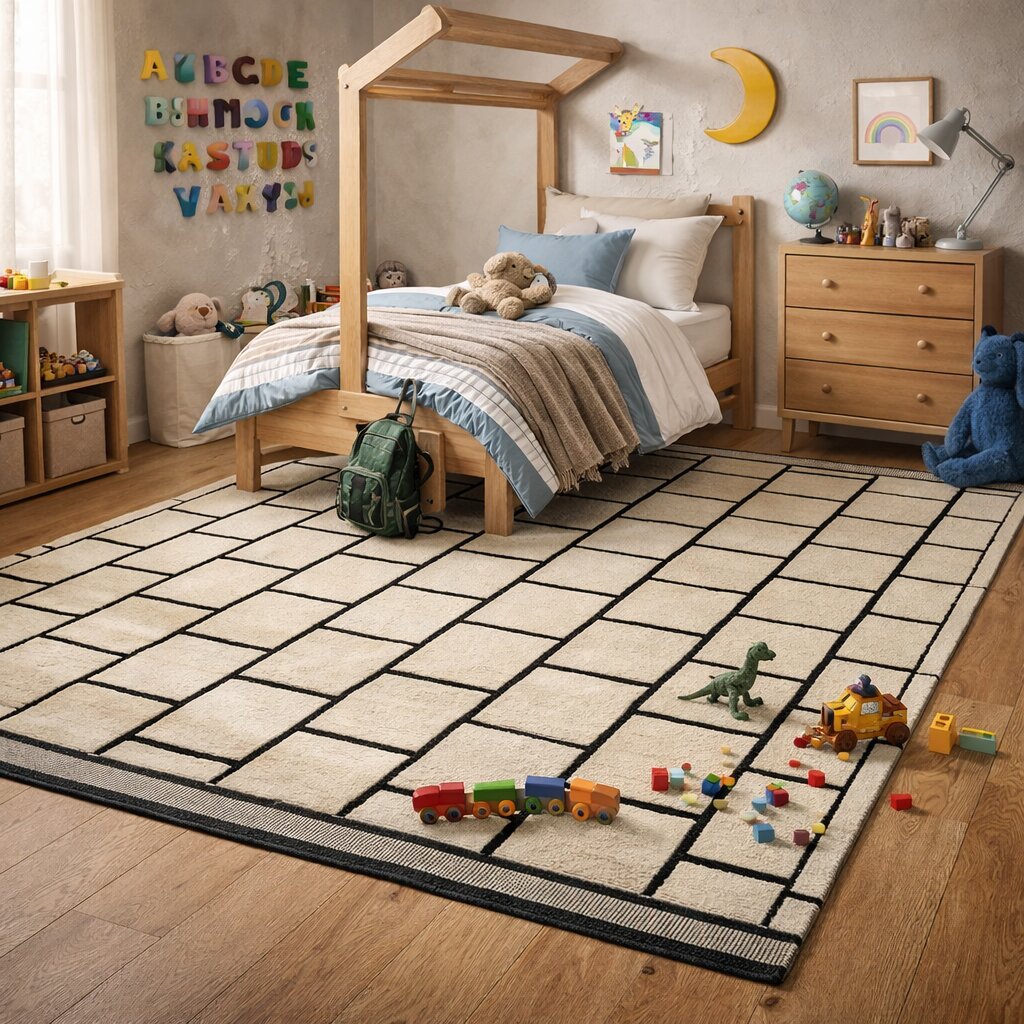 Hand tufted area rug Rectangular wool carpet 5x7 6x9 9x12 12x18 Bed Living Kids room rugs