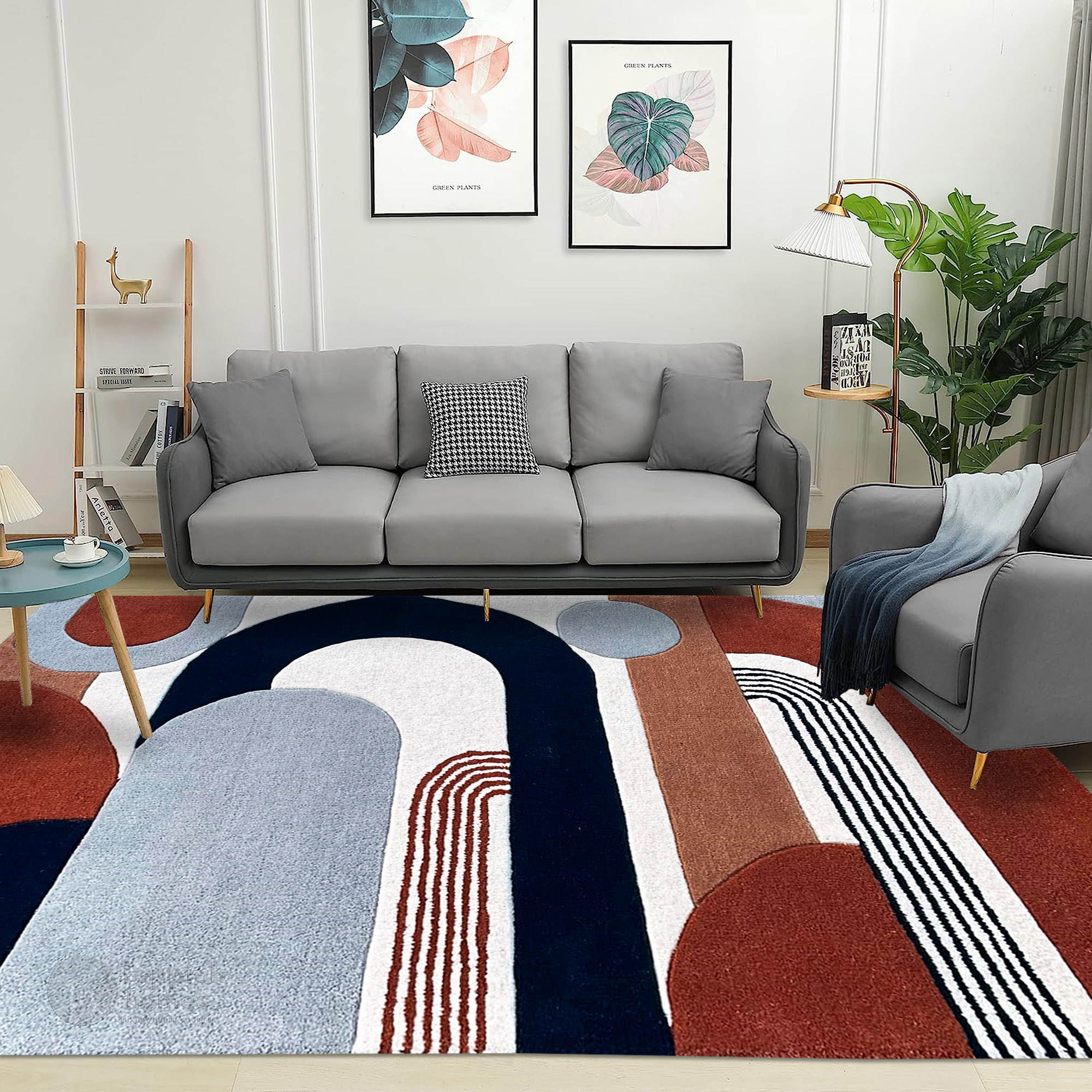 Colour Blocks Violet Rug Bold Contemporary Color Block Rug