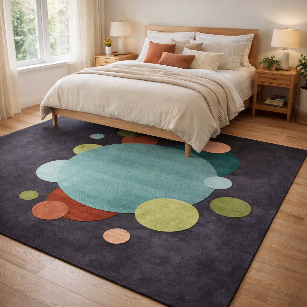 Tufte carpet 5x7 6x8 7x10 8x10 Wool area rugs Geometric design Bed Kids Living room Rectangle shape