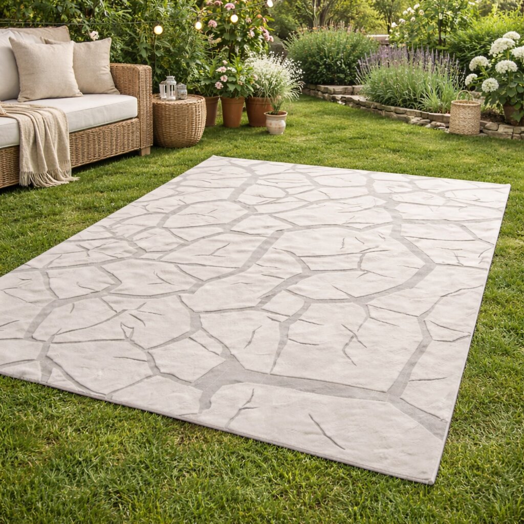 Ivory rug 5x8 6x9 7x10 8x11 Geometric wool Area rugs Tuft carpet Bedroom Living room Rectangle shape