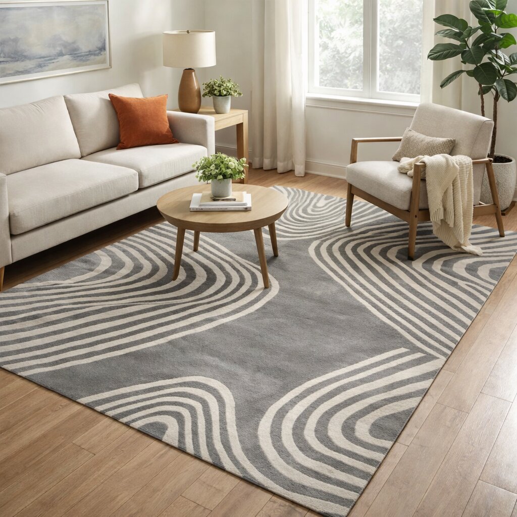 5x7 6x9 Rectangular wool carpet Handmade tufted 6x8 6x9 Grey color Bed Living Kids room rugs