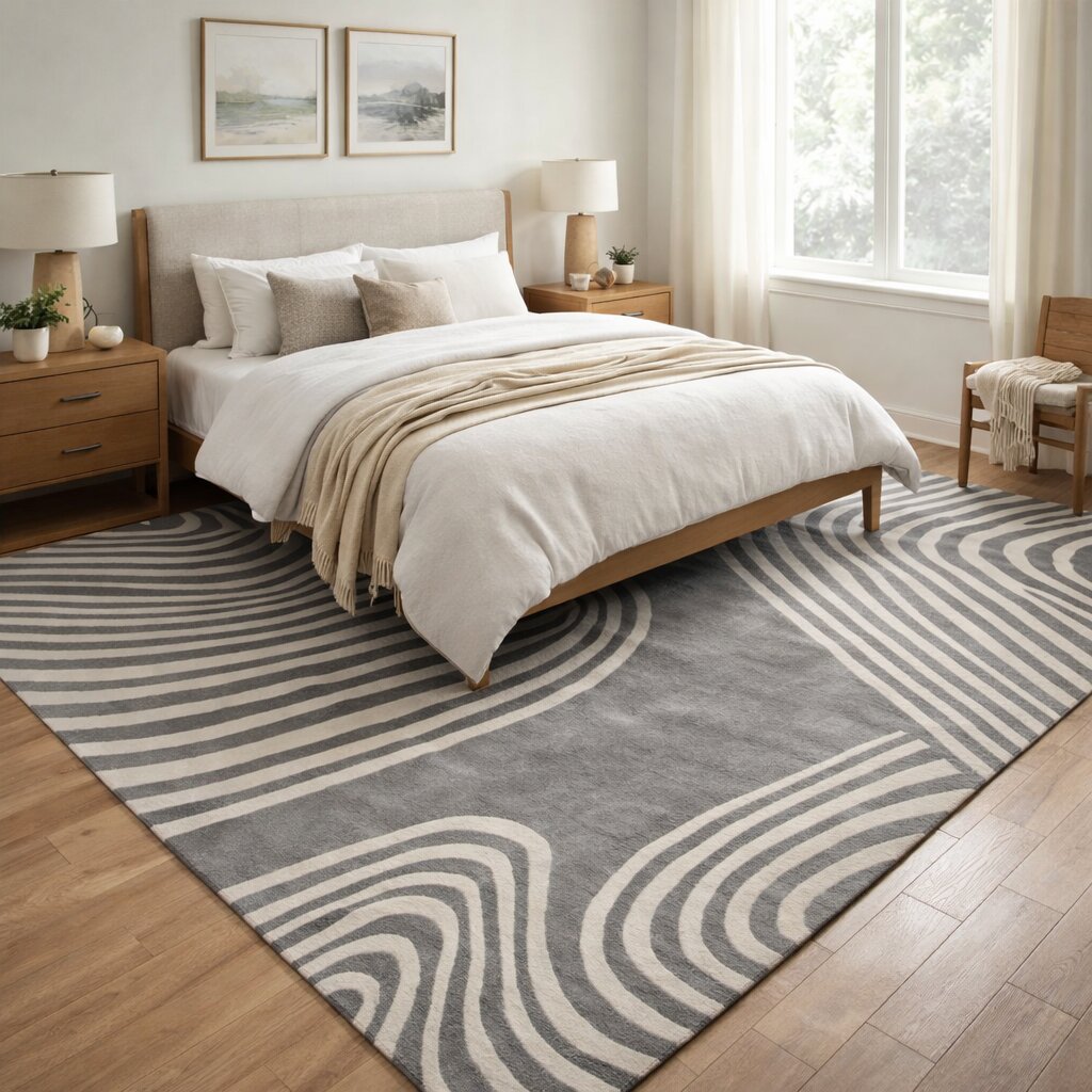 5x7 6x9 Rectangular wool carpet Handmade tufted 6x8 6x9 Grey color Bed Living Kids room rugs