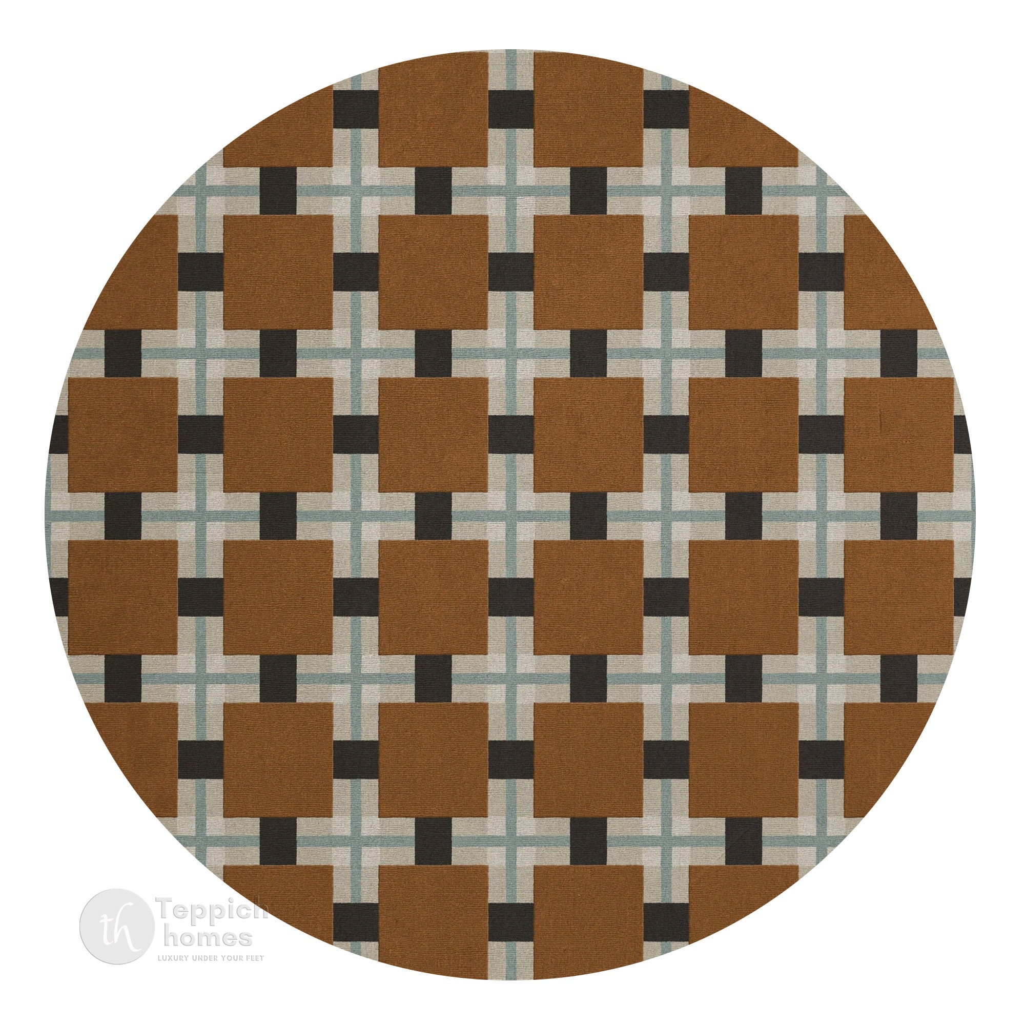 Hand Tufted 5x5 6x6 7x7 8x8 Wool Round Rug Circle Carpet Musterd Brown Rug Living Room Dinning Room