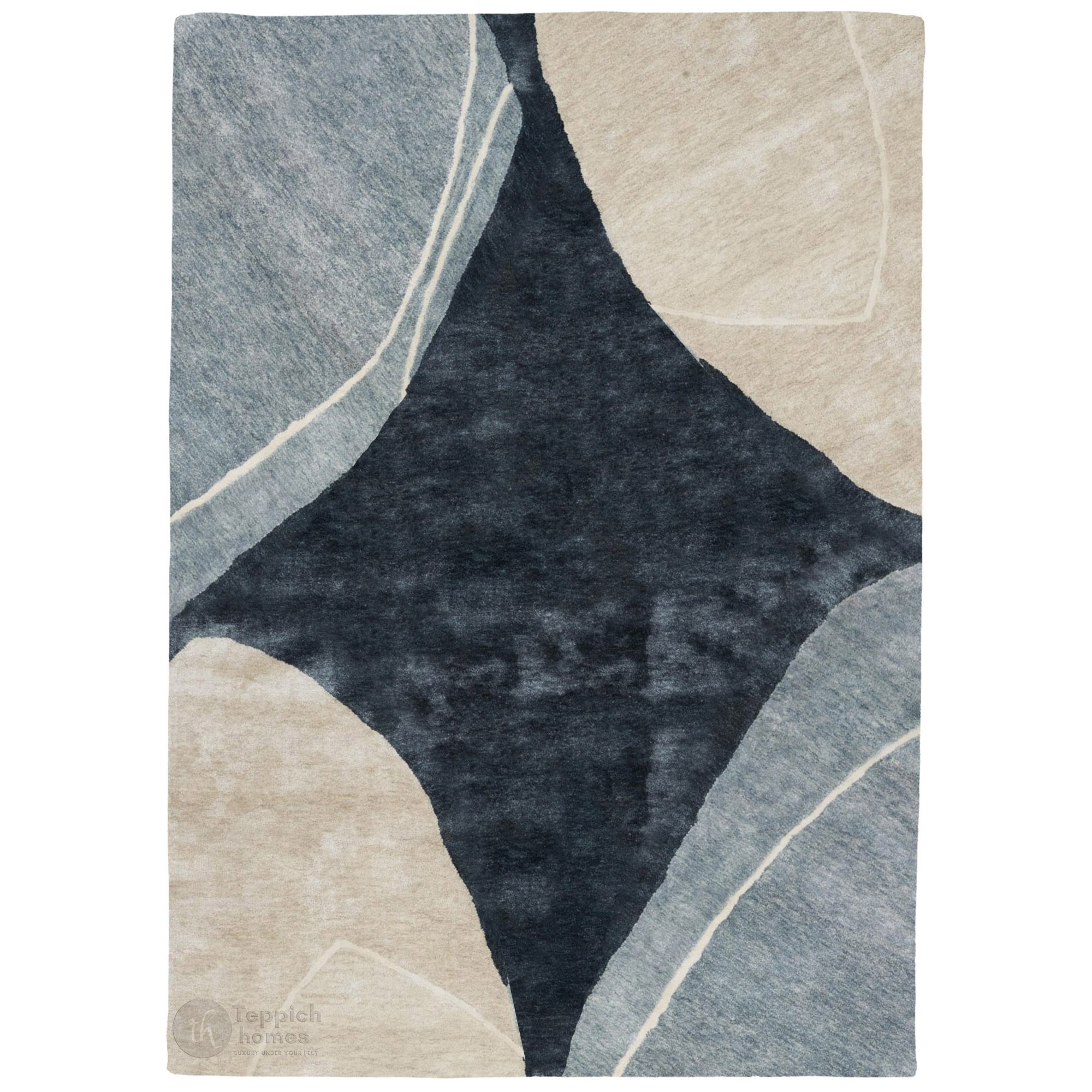 Area rug 7x10 6x9 6x8 5x8 Tufting wool rug Geometric design Bed Kids Living room Rectangle wool carpet