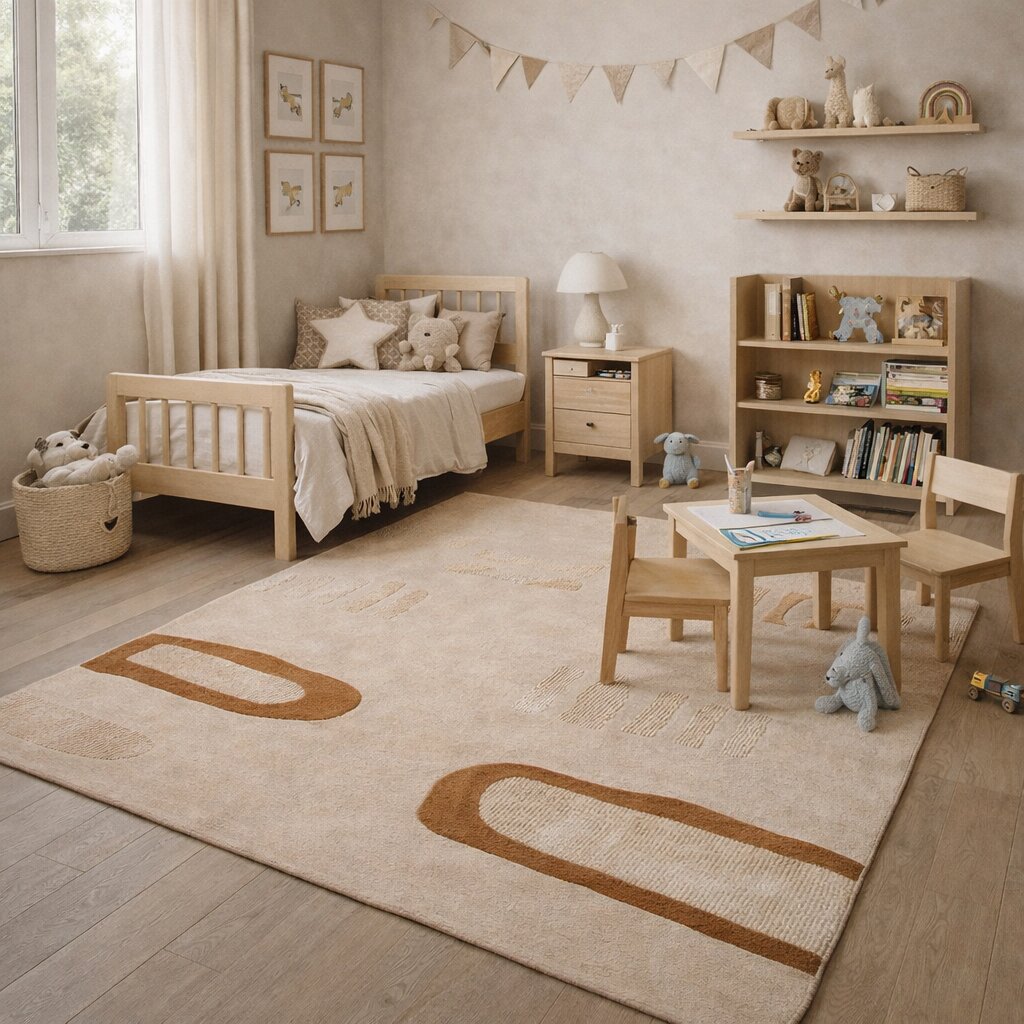 Area rug 8x10 7x10 Dark beige color 6x9 5x8 Hand tufted Woolen carpet Rectangle shape rugs Bed Kids Living room