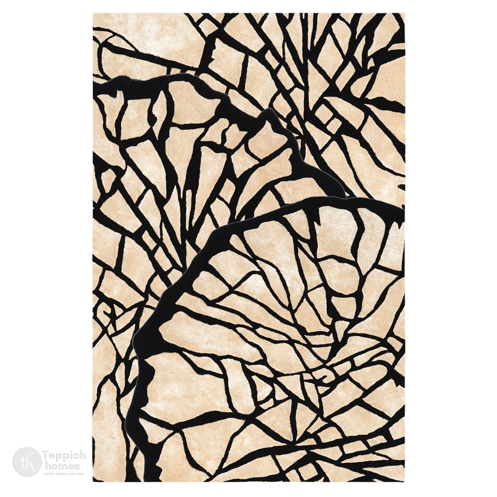 Image of Geometric rug, Tufted carpets, Rugs for Bed, Living, rooms, Rectangle shape, Woolen carpet, 5x7, 8x11, 9x12, 10x13, Handmade area rug