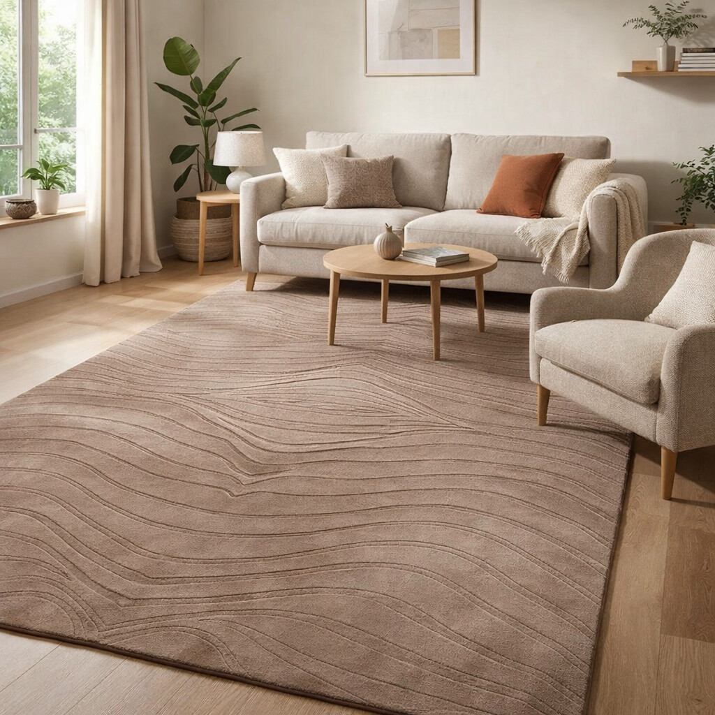 Hand Tuffed 8x10 Living Room Brown Wool Rug 5x7 5x8 7x10 Large Area Rug