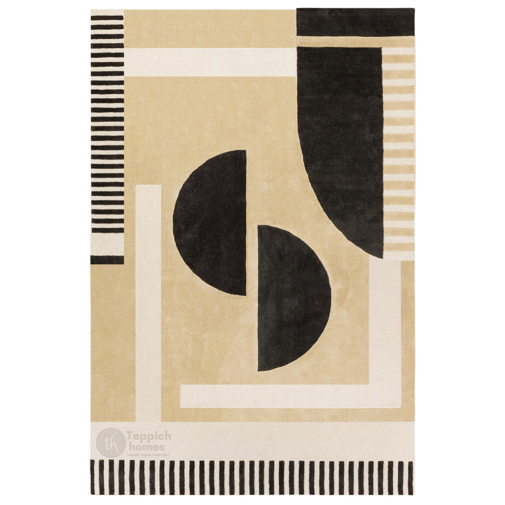 Image of Tuft area rug 8x11, 9x12, 9x13, Rectangle shape, Woolen carpet, Handmade area rugs, Geometric design, Hallway, Bed, Living, room