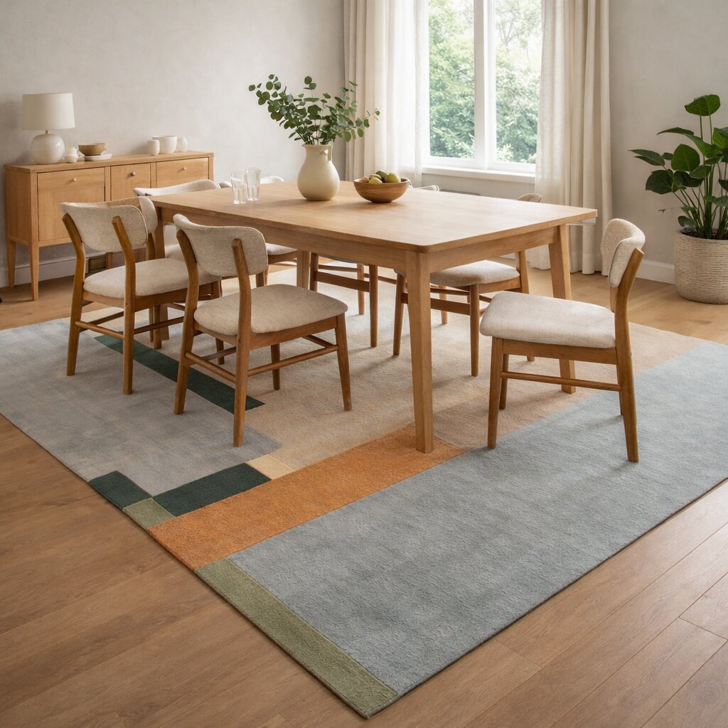 Tuft area rug 5x7 6x8 7x10 8x10 8x11 Multi-color rug Rectangle shape Woolen carpet Handmade area rugs Geometric design Living Bed Kids room