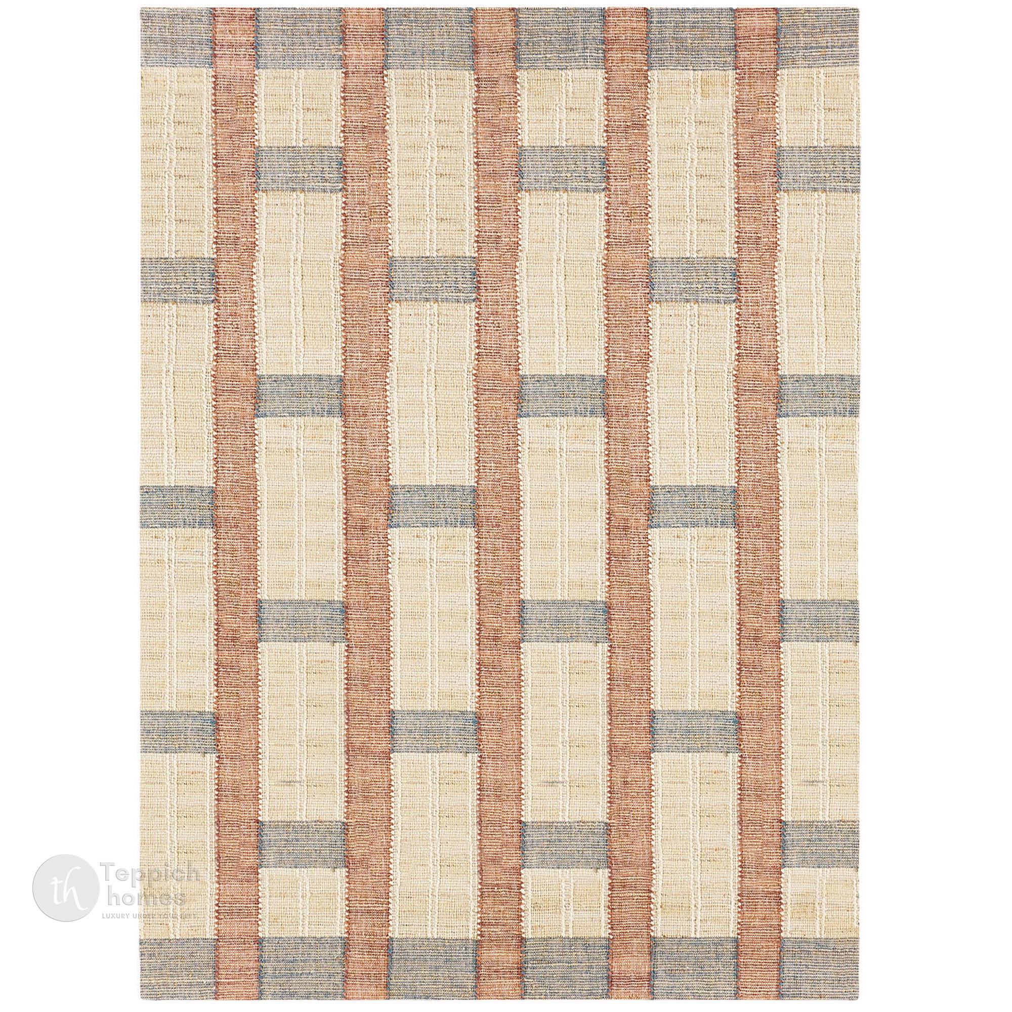 Modern Sandstone Grid Beige Rug