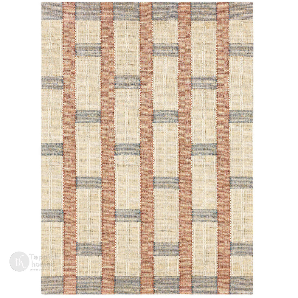 Image of Modern Sandstone Grid Beige Rug