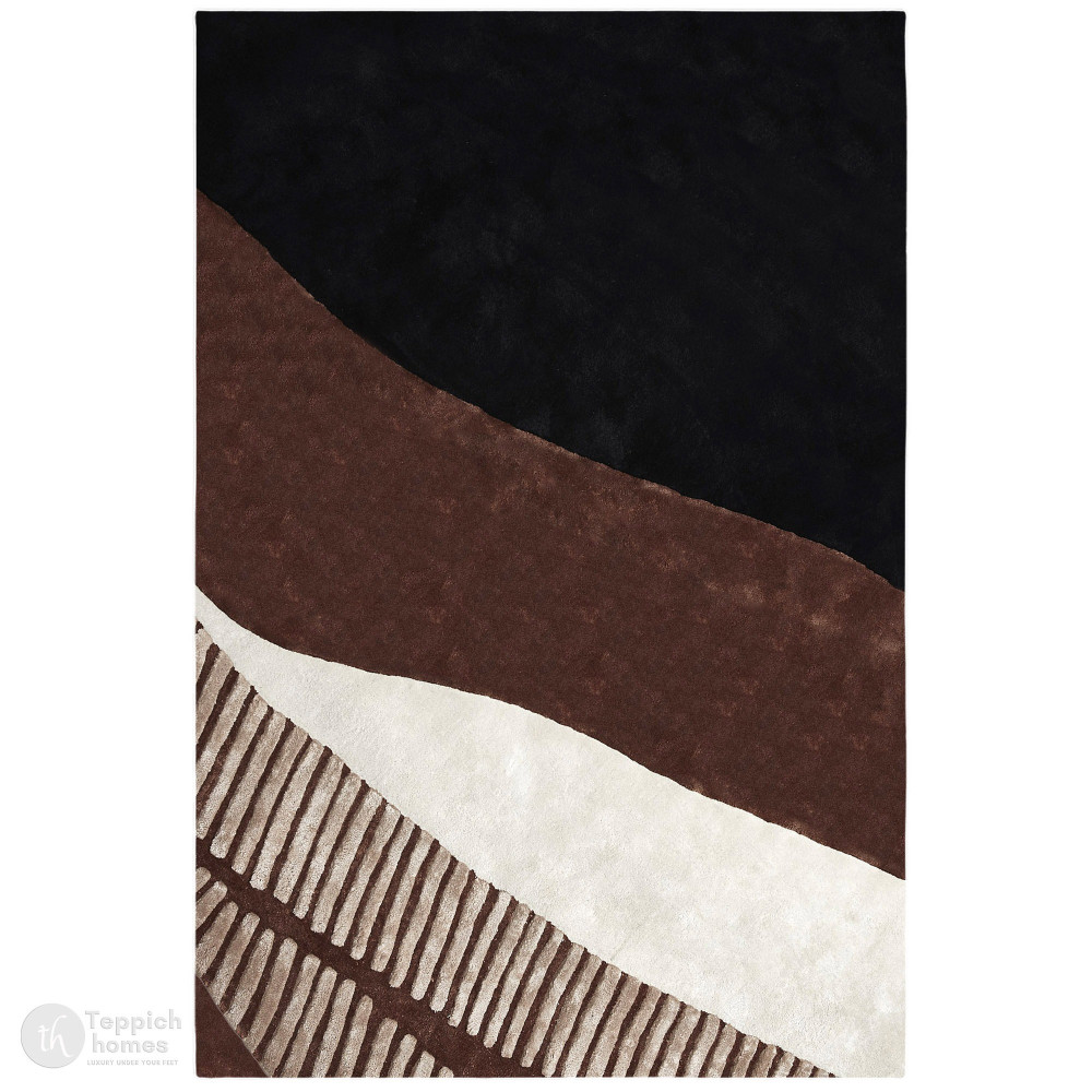 Image of Rectangle wool carpet, Large area rugs, Hallway, Living, Dining space, Area rug, 6x9, 6x8, 5x8, Tufting wool rugs, Geometric design