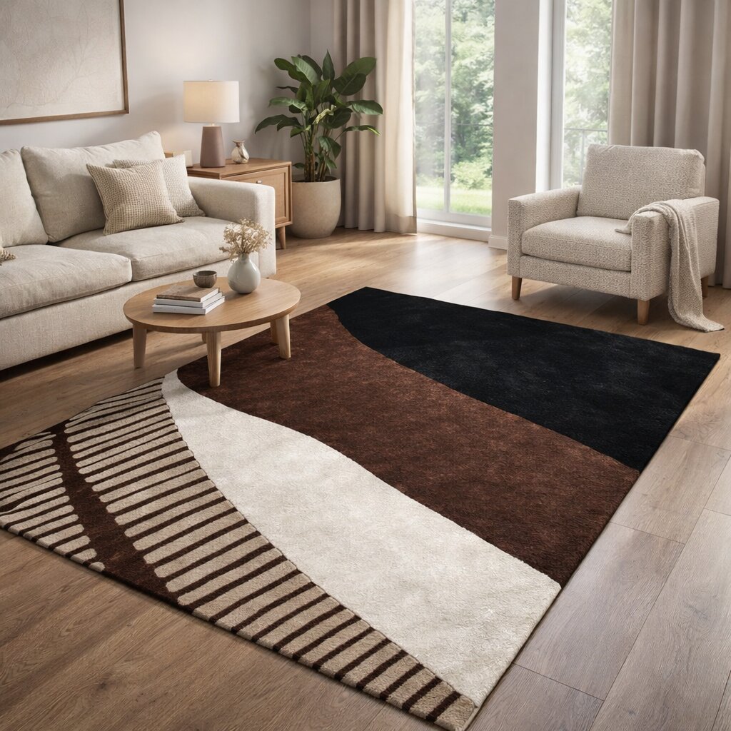 Rectangle wool carpet Large area rugs Hallway Living Dining space Area rug 6x9 6x8 5x8 Tufting wool rugs Geometric design