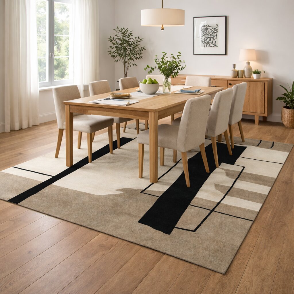 Tuft area rug 8x11 9x12 9x13 Rectangle shape Geometric carpet Hallway Bed Living room Woolen carpet Handmade area rug