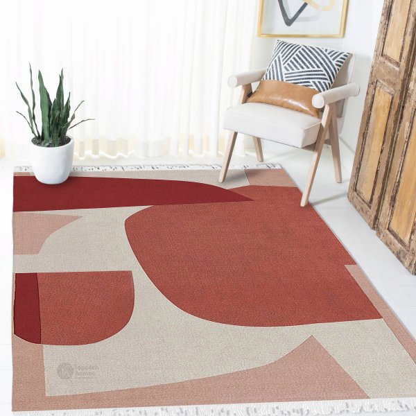Hand Woven Modular Aesthetic Rug for Living and Dining Room