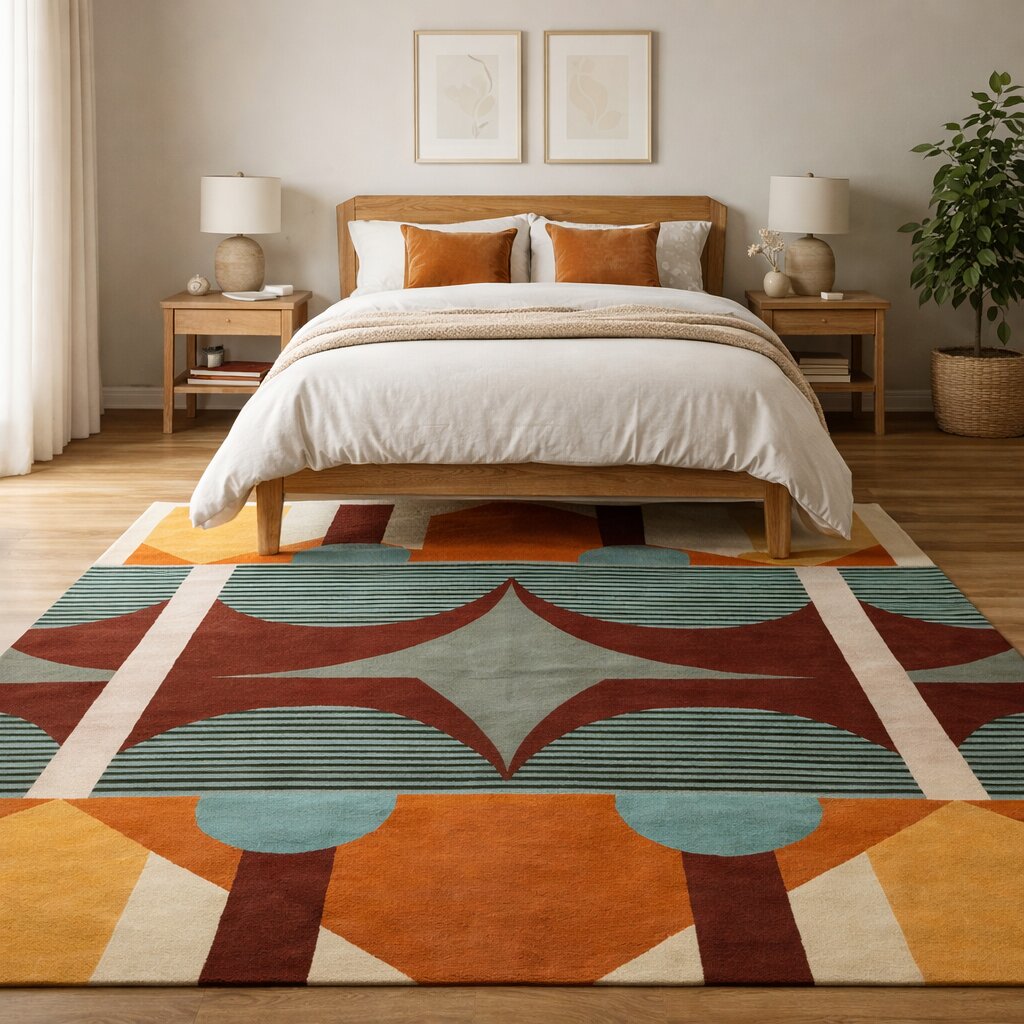 Geometric rug Woolen carpet 5x7 8x11 9x12 10x13 Handmade area rugs Tufted carpets Rugs for Bed Living rooms Rectangle shape