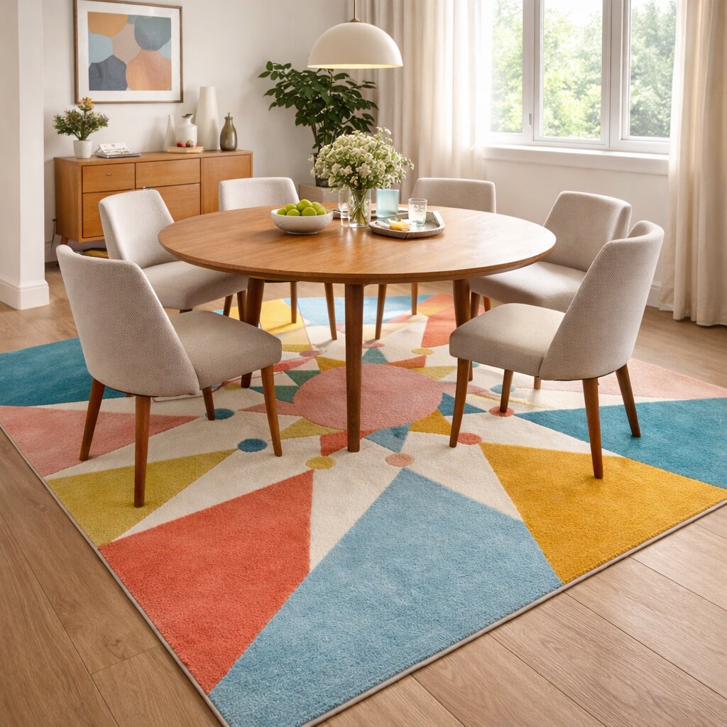 Rugs for Living room 5x7 5x8 6x9 7x10 Hand tuft carpet Geometric area rug Rectangle wool carpets