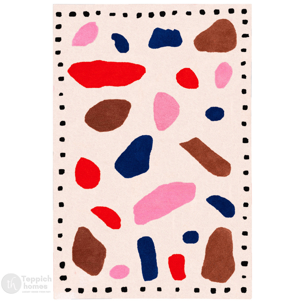 Image of Wool area rugs, Geometric design, Bed, Living, room, Tufted carpet, 5x7, 6x8, 7x10, 8x10