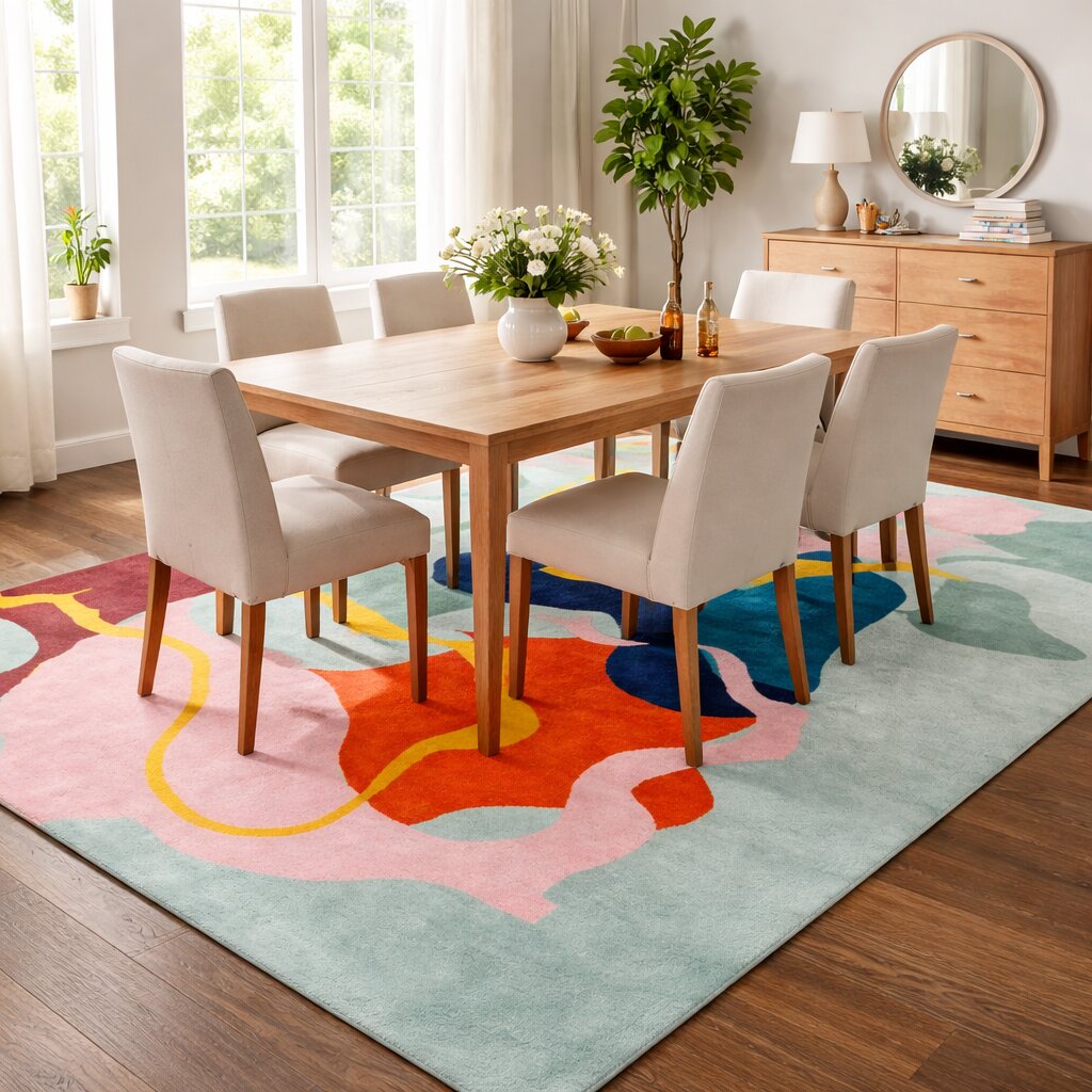 Area rug 8x10 Rectangle wool carpet Hallway Bed Kids room 5x8 6x9 7x10 Hand tufted rugs