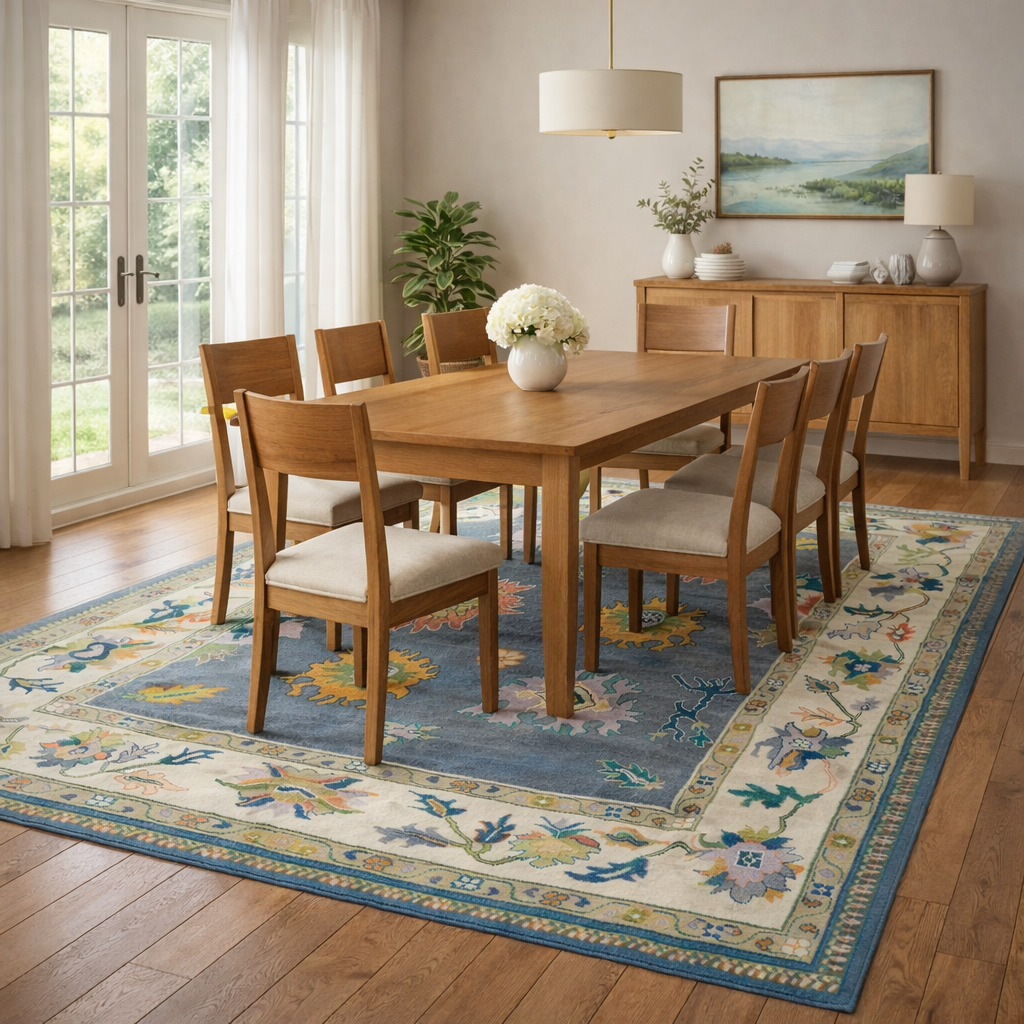 Knotted carpet 5x7 6x8 7x10 8x10 Wool area rugs Geometric design Bed Kids Living room Rectangle shape