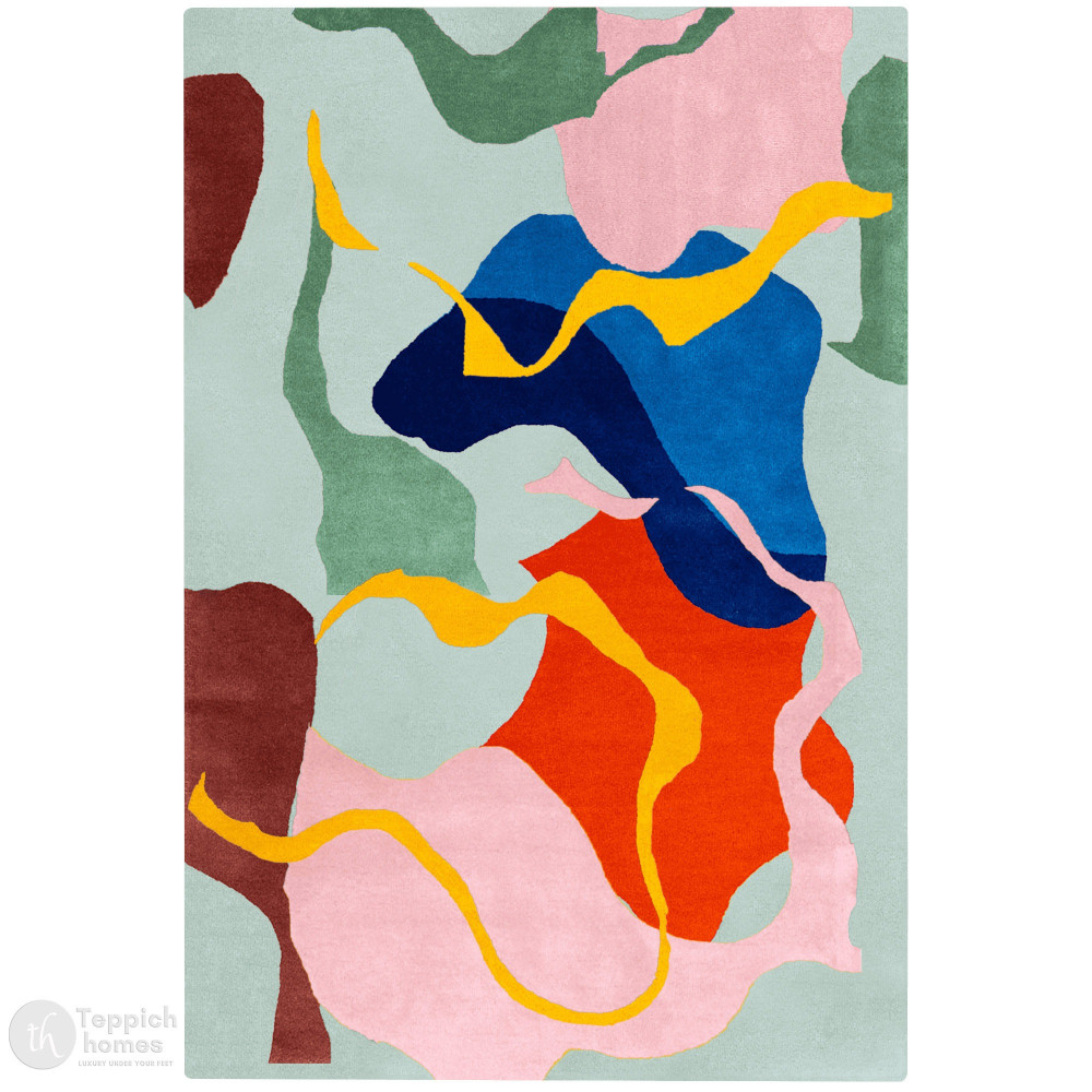 Image of Area rug 8x10, Rectangle wool carpet, Hallway, Bed, Kids, room, 5x8, 6x9, 7x10, Hand tufted rugs