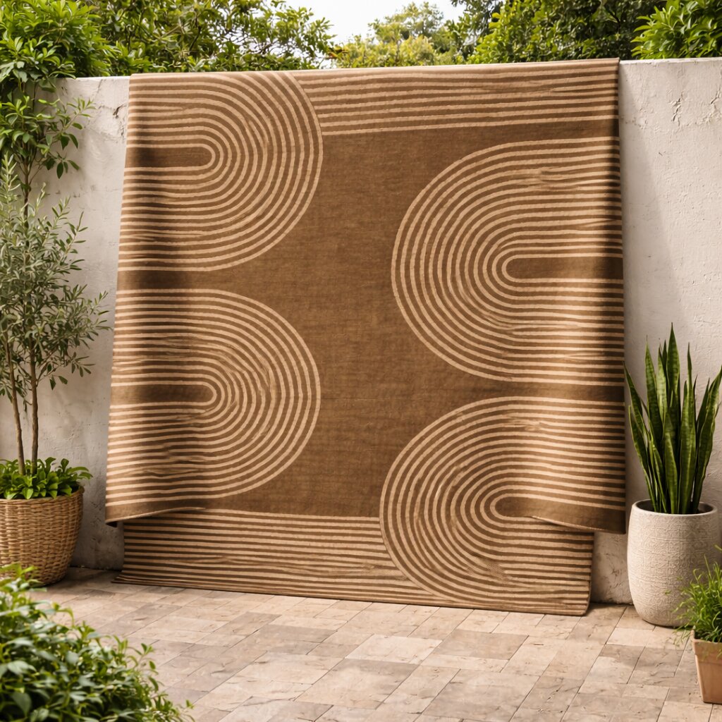 Area rug 8x10 Tufted wool carpet Brown color Hallway Kids room 5x8 6x9 7x10 Handmade