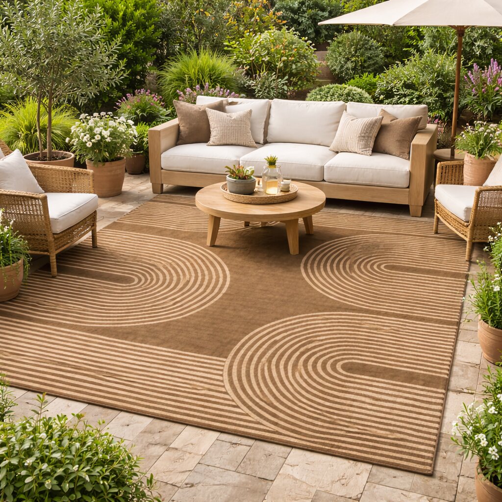 Area rug 8x10 Tufted wool carpet Brown color Hallway Kids room 5x8 6x9 7x10 Handmade