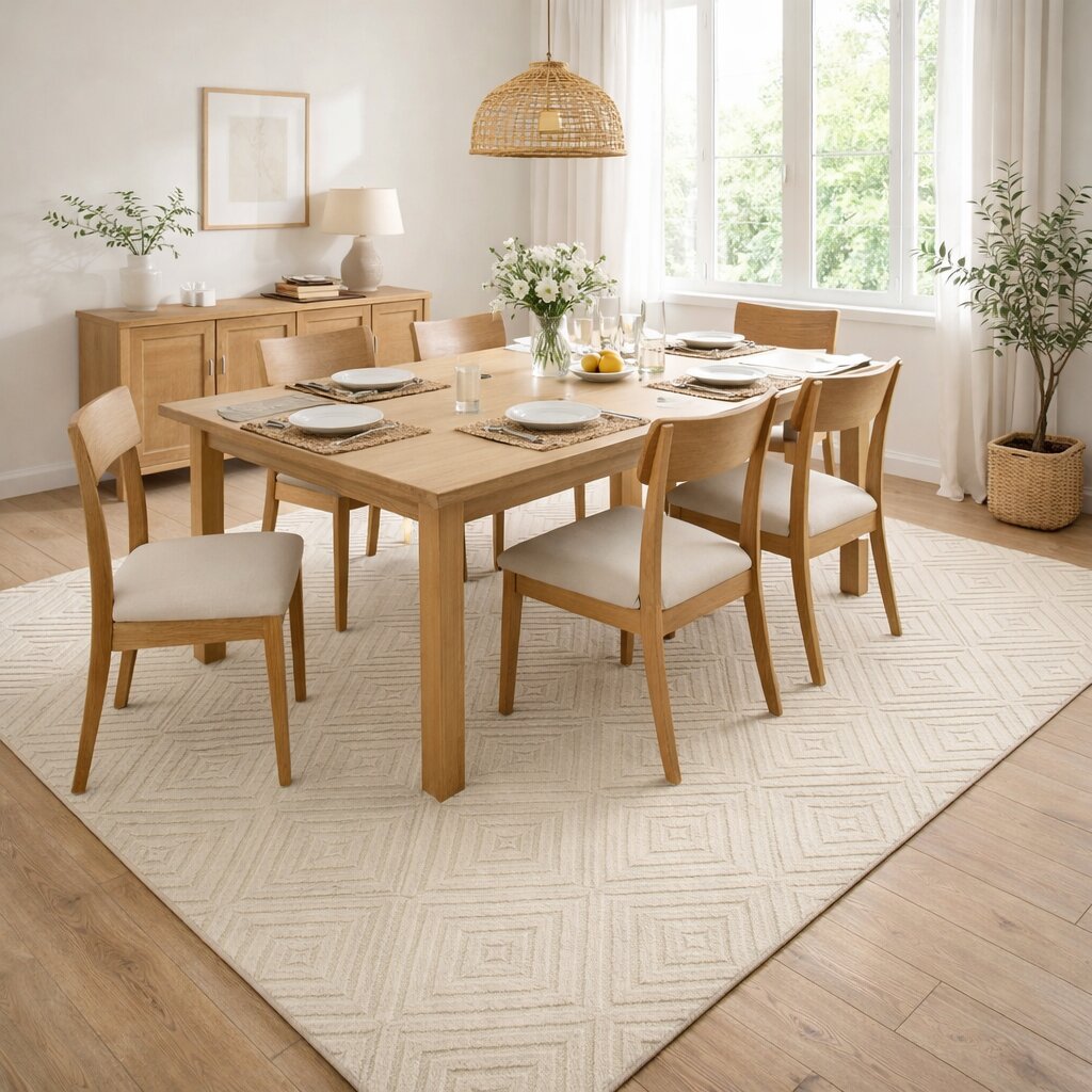 Cream rug  5x8 7x10 8x13 9x12  Geometric carpet  Hand tuft  Bed Living room  Wool area rugs