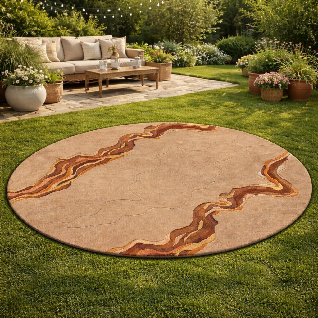 Handmade carpet  Round tufted wool rugs  7x7 8x8 9x9  Area rug  Bed Living Dining room