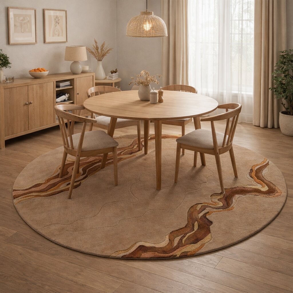 Handmade carpet  Round tufted wool rugs  7x7 8x8 9x9  Area rug  Bed Living Dining room