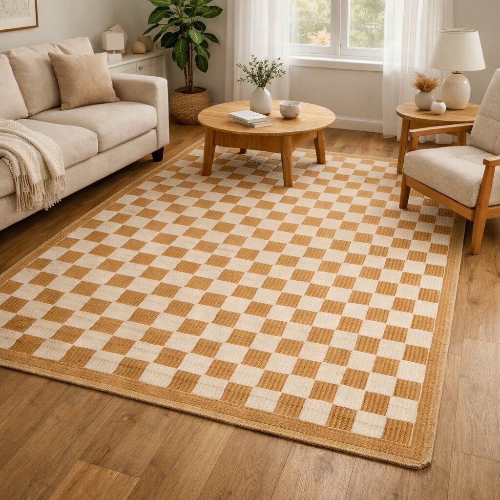 Handmade carpet  12x12 11x12 10x13 9x13  Tufted wool  Cream and Orange color  Hallway Dining Living room