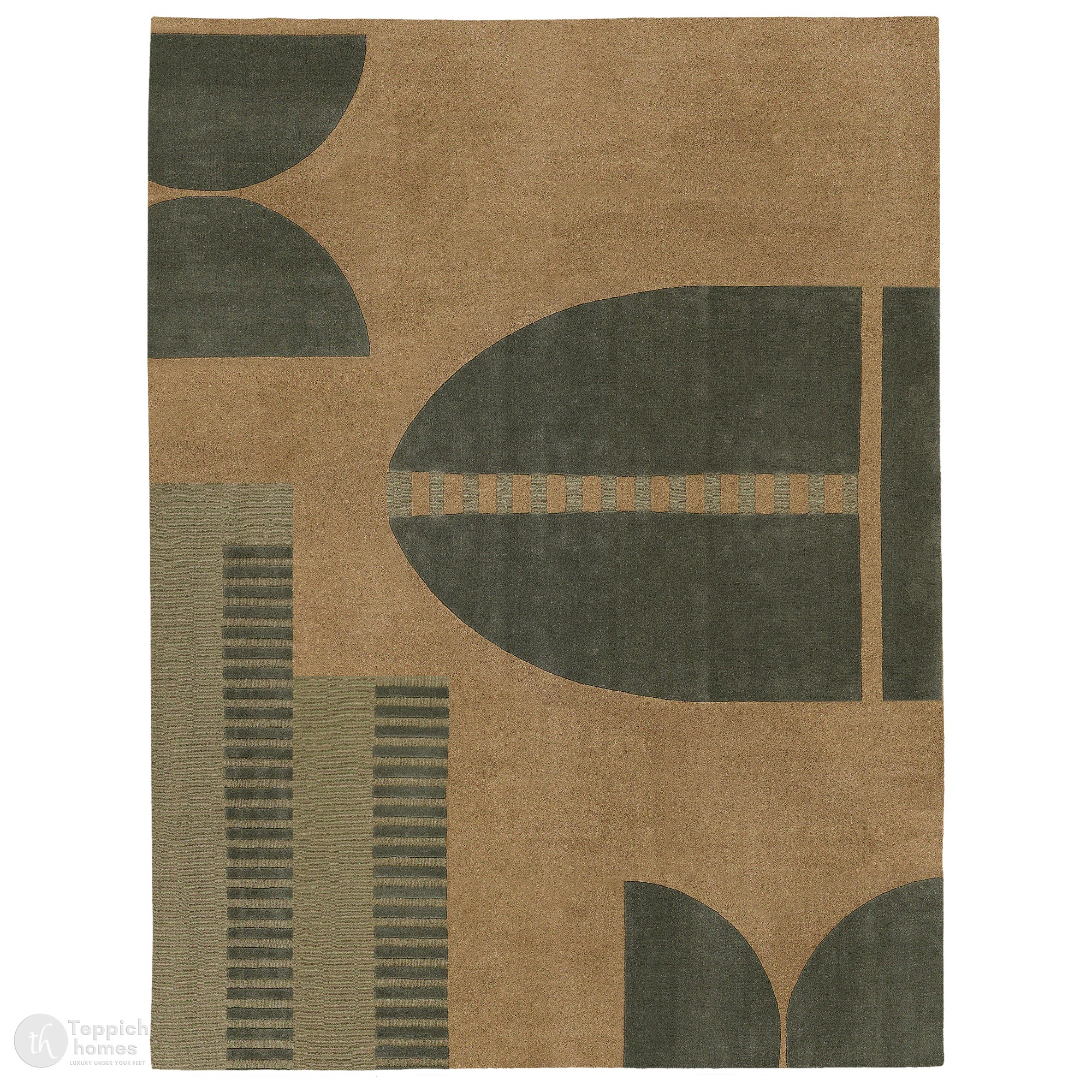 Modern Earth Tone Hand Tufted Rug