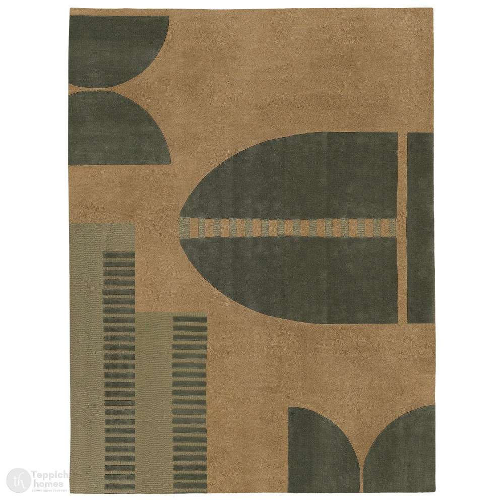 Image of Modern Earth Tone Hand Tufted Rug