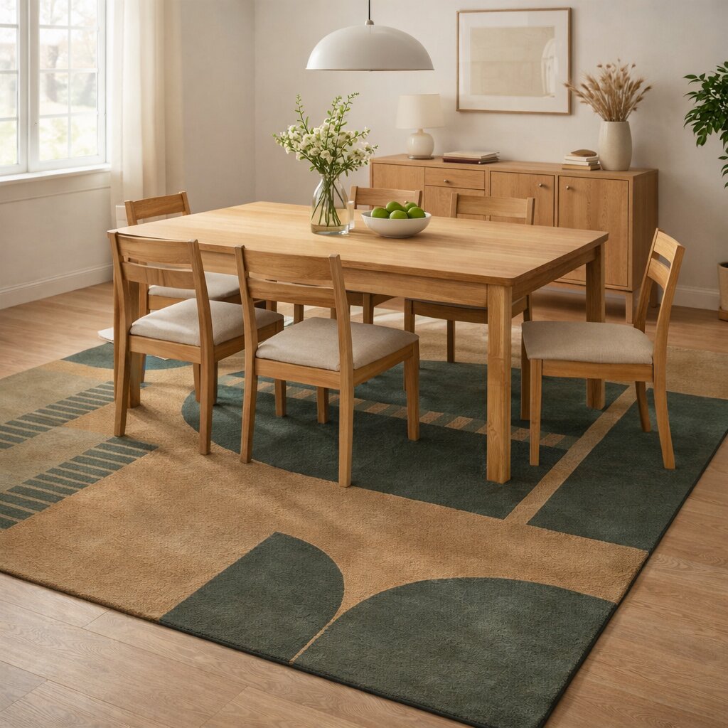 Modern Earth Tone Hand Tufted Rug