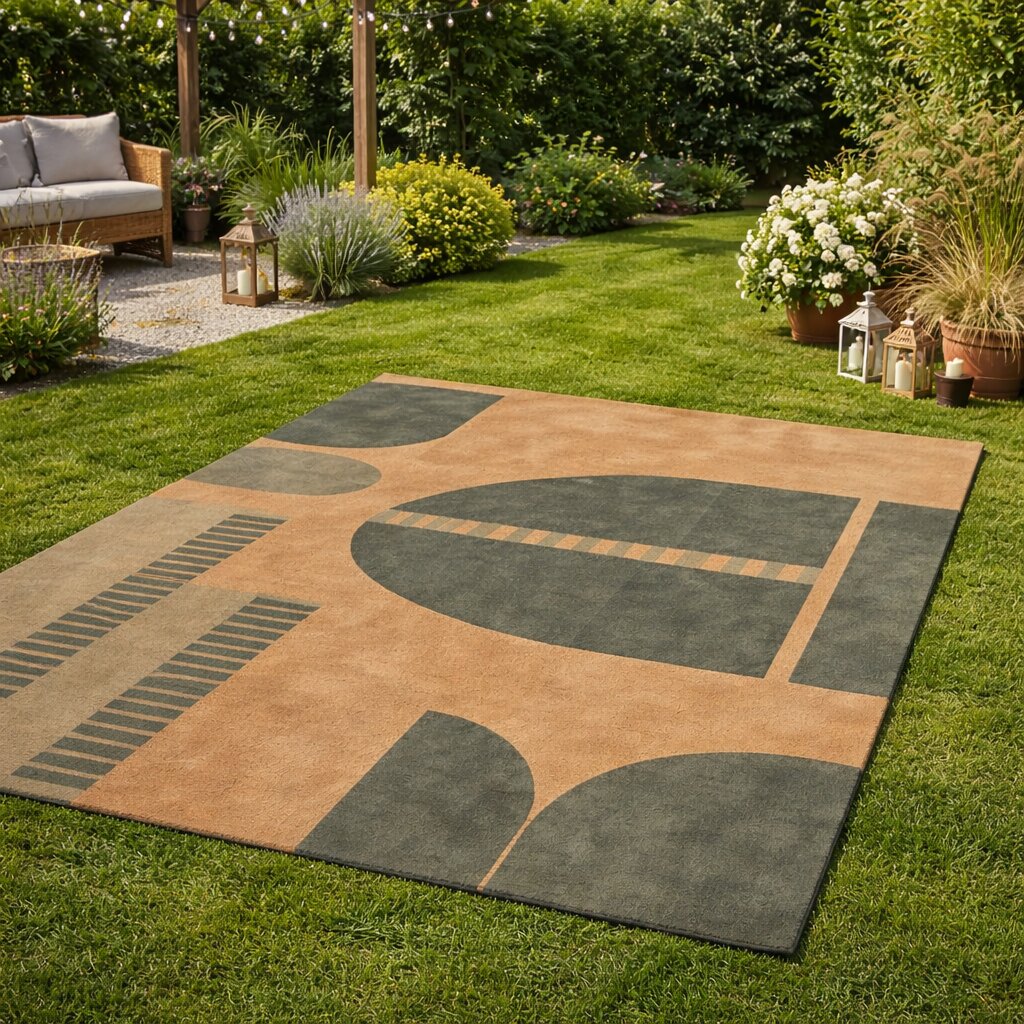 Modern Earth Tone Hand Tufted Rug