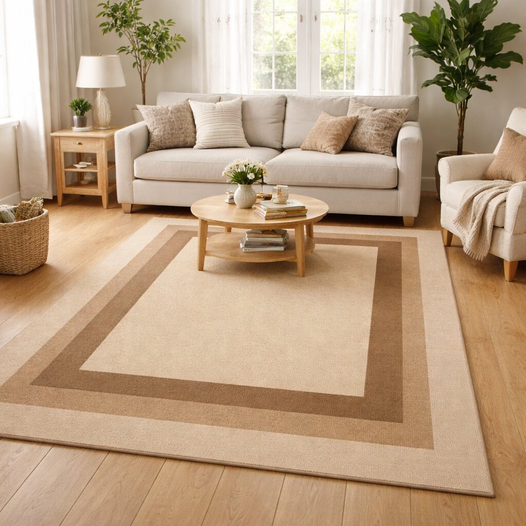 Rugs for Living room  Geometric carpet  Area rug  5x7 5x8 6x9 7x10  Beige wool carpet  Hand tufted