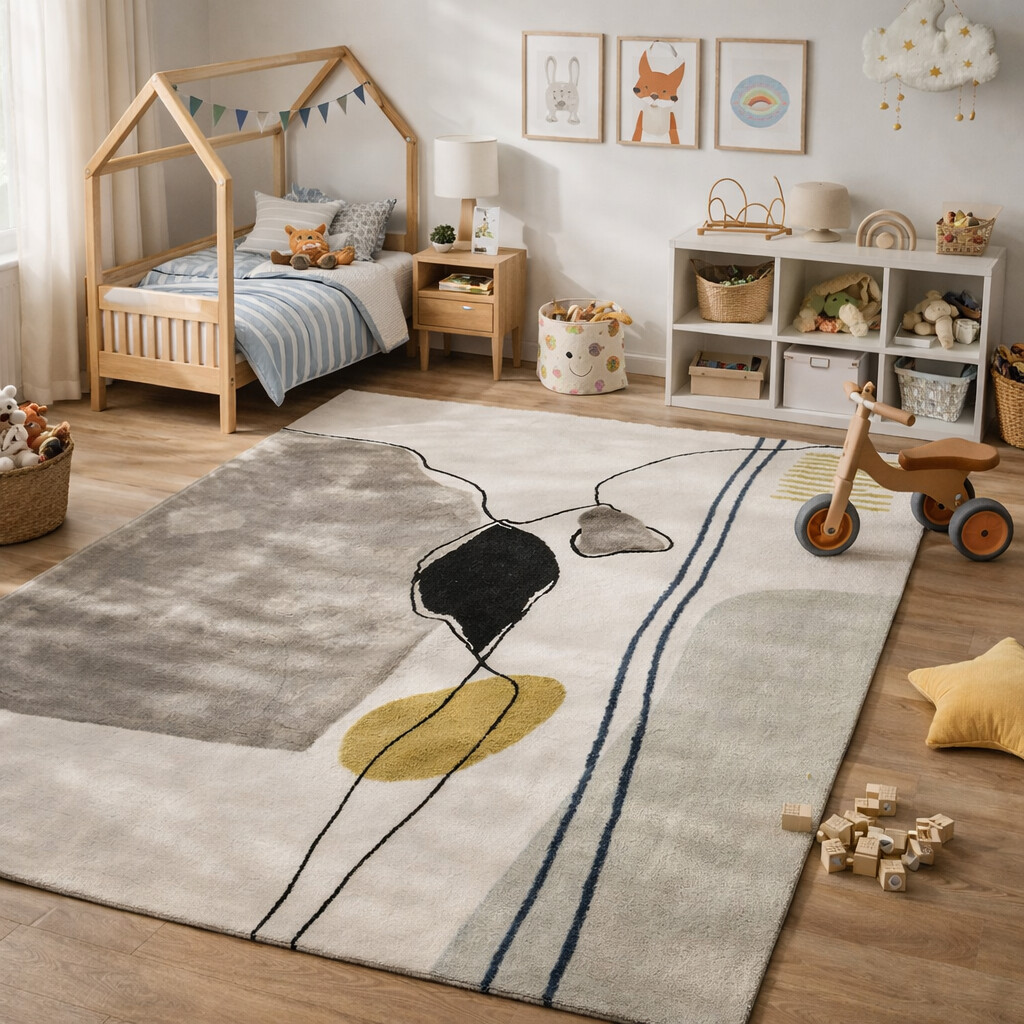 Handmade Tufted Rugs Soft Ivory Wool Carpets for Hallway Living Room Available in 6x10 9x12 9x13 10x10