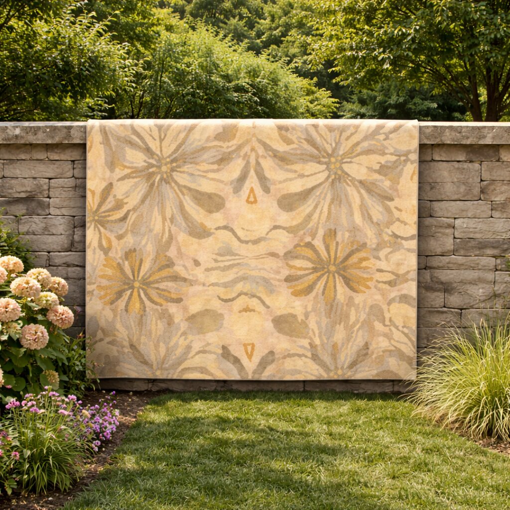 Area rugs  Yellow carpet  5x8 6x10 7x10 8x11  Bedroom Living room  Tufted rug  Floral design