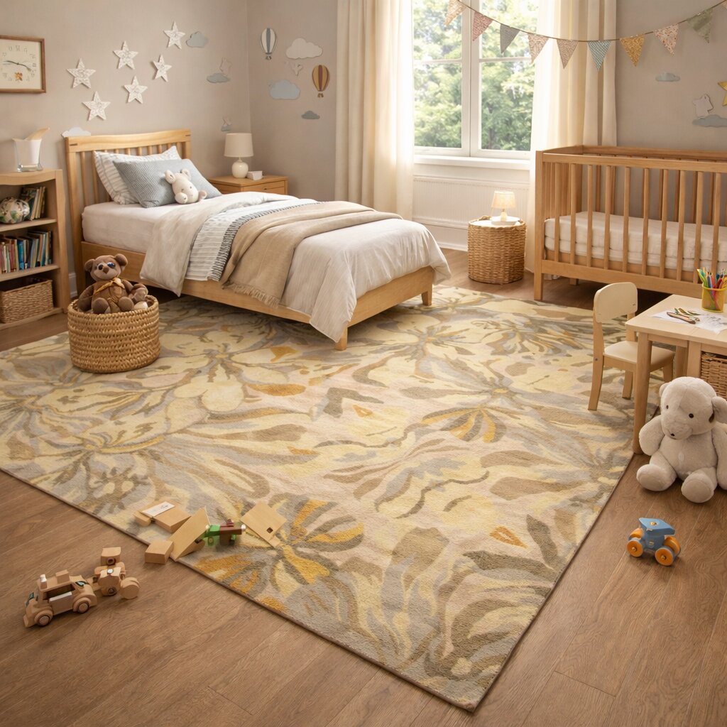 Area rugs  Yellow carpet  5x8 6x10 7x10 8x11  Bedroom Living room  Tufted rug  Floral design