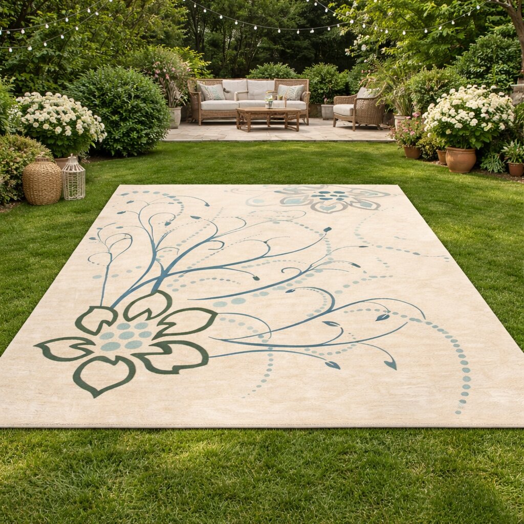 Tufted rug 5x8 Cream color 6x9 7x10 8x11 8x13 Bed Living room Hallway Wool area rugs Floral carpet