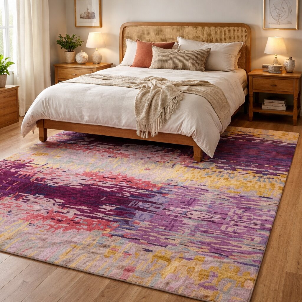 Wool area rugs 8x11 9x10 9x12 10x13 Hallway Living Bed room Tufted carpet Abstract design