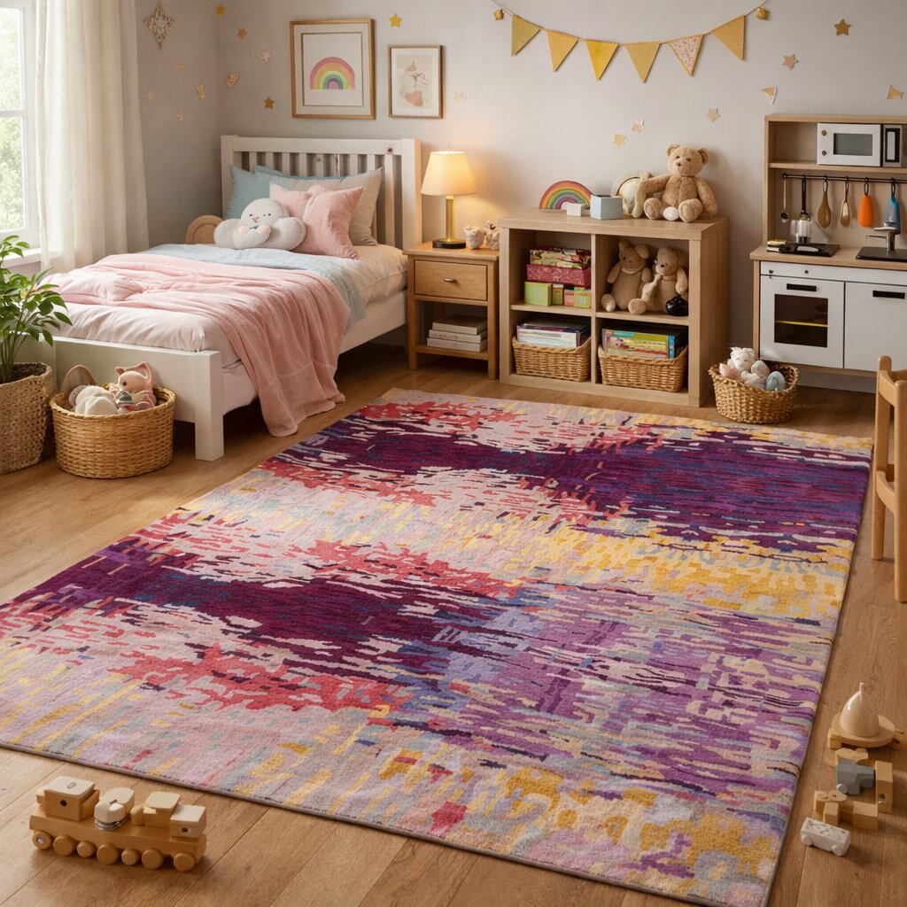 Wool area rugs 8x11 9x10 9x12 10x13 Hallway Living Bed room Tufted carpet Abstract design