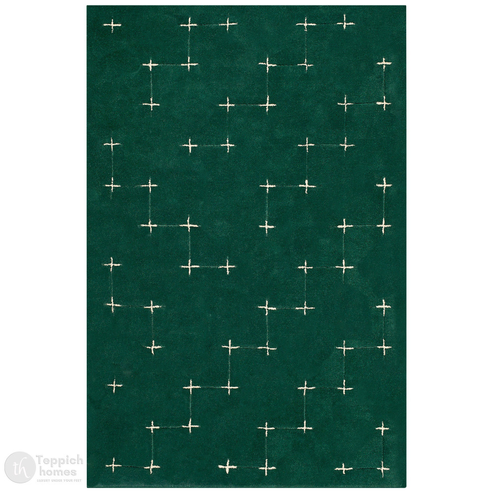 Image of Wool carpet, Green area rugs, 5x8, 6x10, 8x13, 9x12, Hallway, Living, Bed, room, Tufted carpet, Geometric design