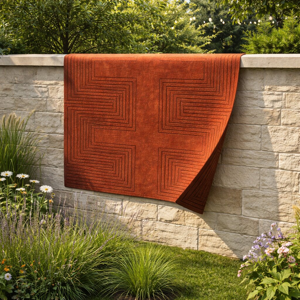 Rust color rug 8x13 10x13 11x13 12x15 Geometric wool Area rugs Hand tuft Hallway Living room Rectangular carpet