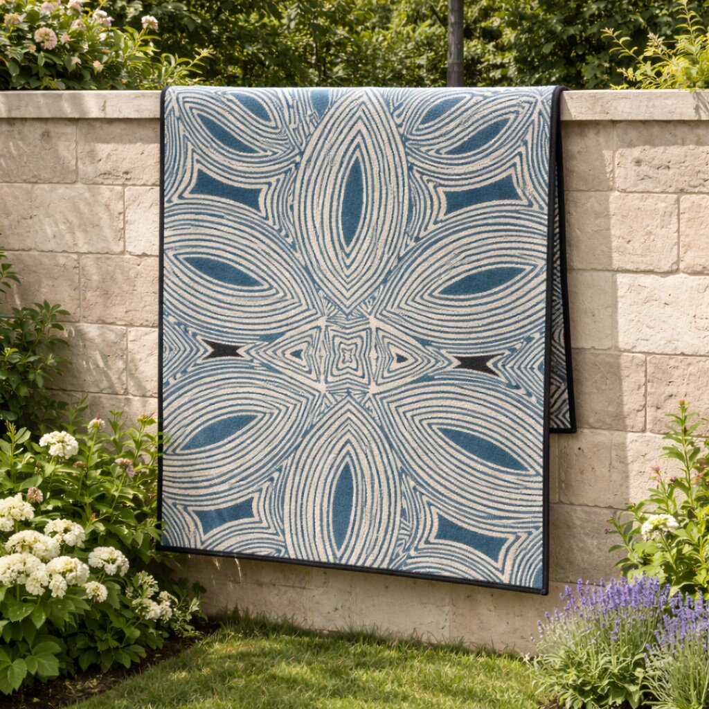 Nature Teal Hand Tufted Rug