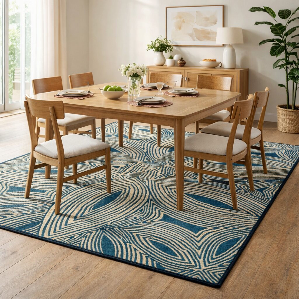 Nature Teal Hand Tufted Rug