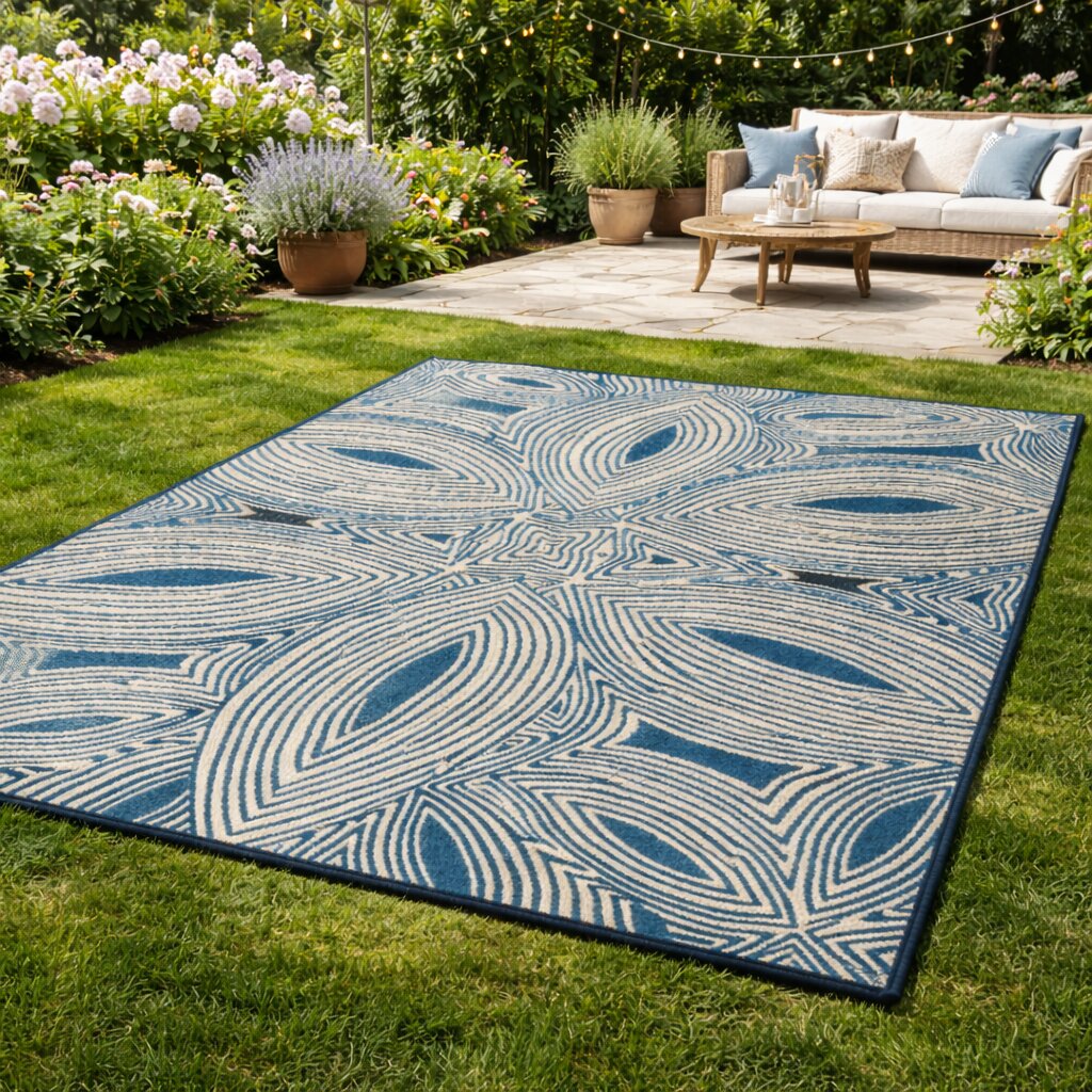 Nature Teal Hand Tufted Rug