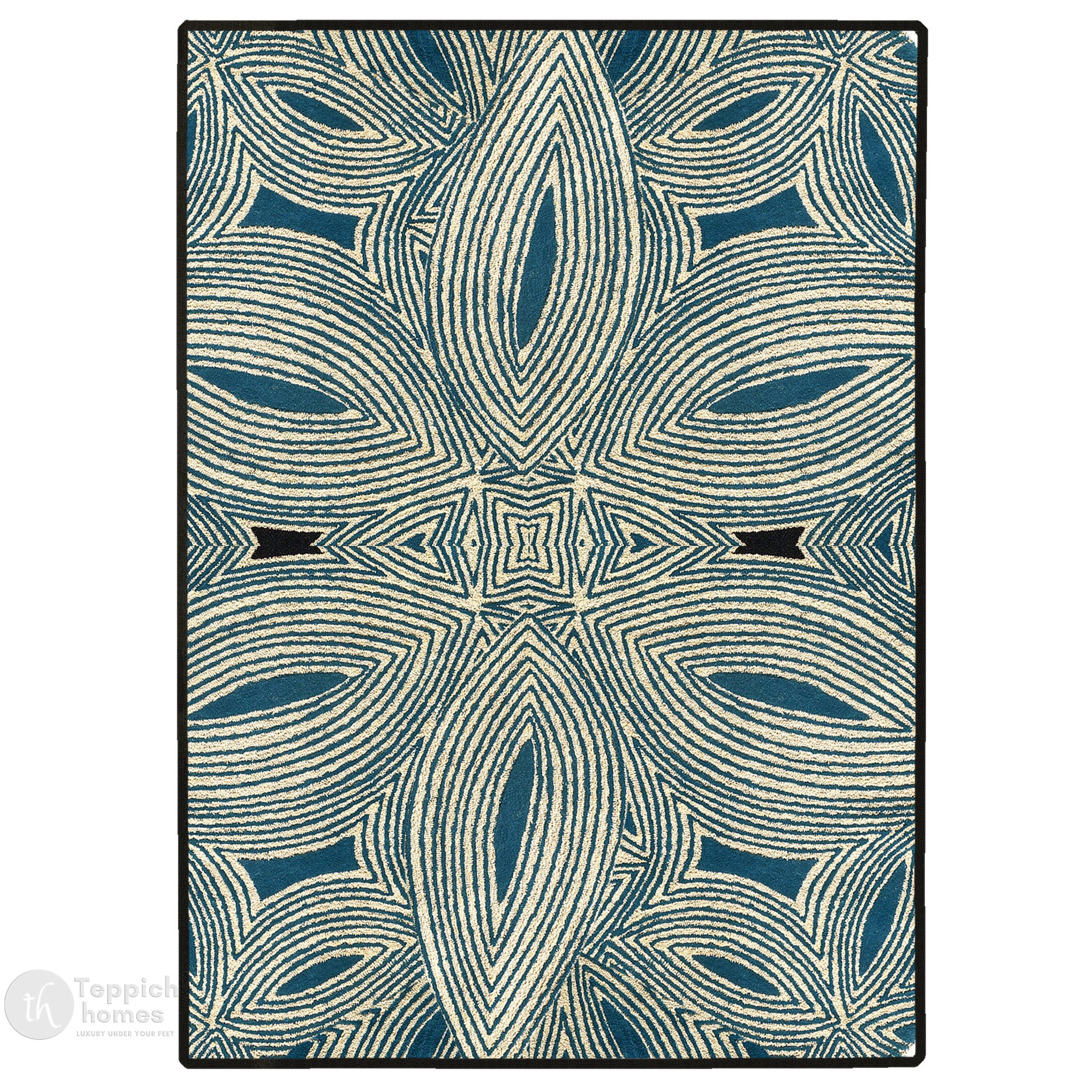 Nature Teal Hand Tufted Rug