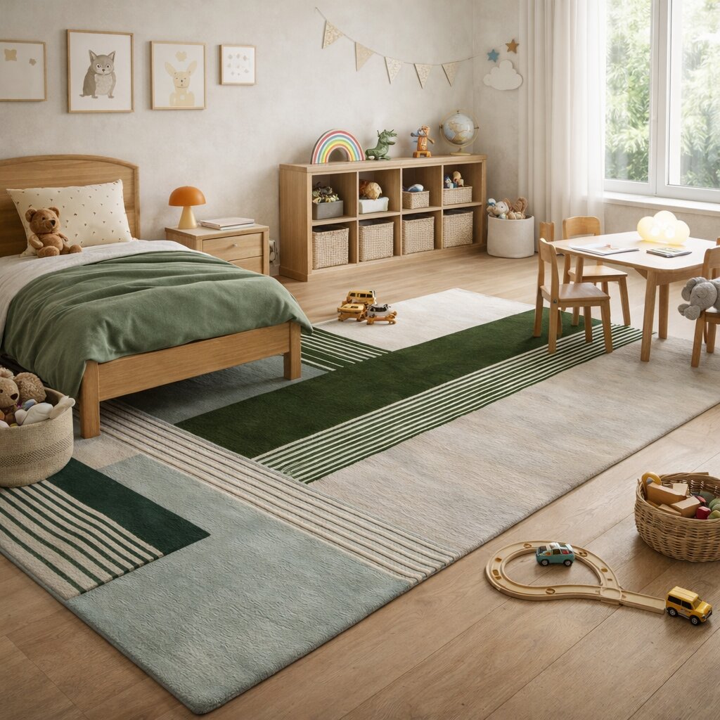 Stylish Geometric Woolen Area Rugs - Hand-Tufted Carpets for Living Room Hallway in Sizes 5x8 8x11 10x14 11x13 - Perfect Rectangular Rugs for Any Space